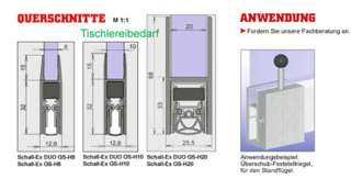 Athmer Glastürdichtung Schall Ex Duo GS 8 in 958 mm  