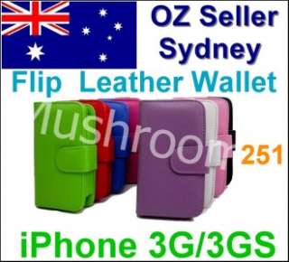 251 Flip Leather Wallet case Pouch Cover iPhone 3G 3GS  