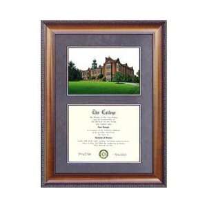  Towson University Suede Mat Diploma Frame with Lithograph 