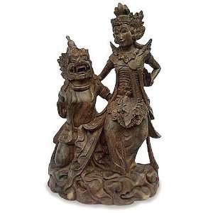  Wood statuette, The Princess and the Hero