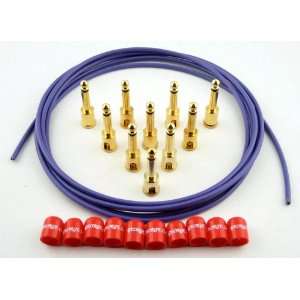  George Ls Purple Deluxe Cable Kit Red Caps Musical 