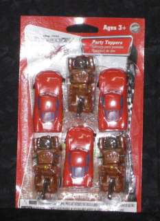 CARS PARTY CUPCAKE TOPPERS,WILTON, PLASTIC. 6 CT.  