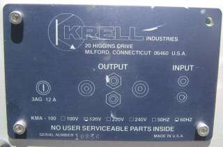 Krell Model KMA 100 MKII Mono Block Amplifiers   PAIR KMA 100MKII 