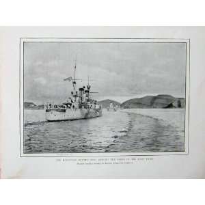  Russo Japanese War Port Arthur Russian Ships Harbour