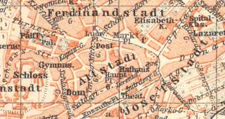 Hungary PRESSBURG. Pozsony. Old Antique City Map.1911  