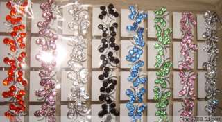 Wholesale 36Pairs Crystal Rhinestone Butterfly Earrings  