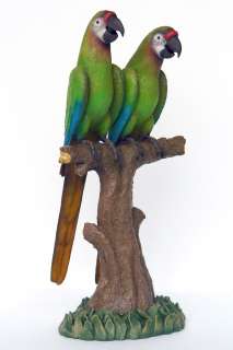Green Buffon Macaw Bird Display Prop Liife Size Statue  