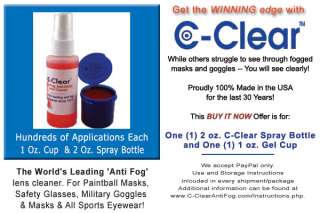   Fog Gel & Spray Cleaner/Paintball Masks   C Clear 854154003321  