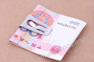 Free Ship New Slim Stainless Steel Money Clip Pocket Wallet money card 