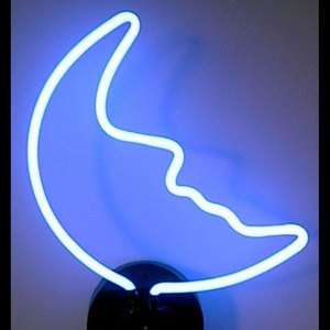New Neon Lighted Blue Moon Neon Sculpture Sign  