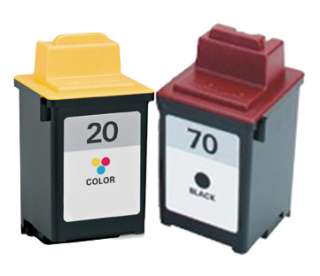 Lexmark #20 15M0120 + #70 12A1970 Ink Cart Replacements  