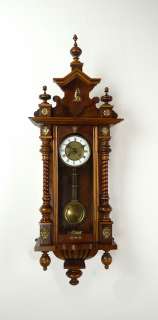 Beautiful Antique German wall clock at 1900  