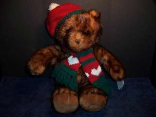 Plush Dillards 2001 Christmas Teddy Bear Collection  