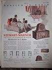 1928 Antique Stewart Warner All Electric AC Combination Radio Color Ad