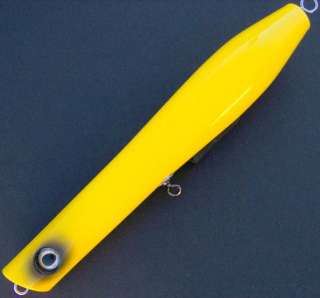Sporting Wood 3 oz Pencil Popper   Yellow ~ no hooks  