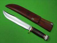 US MARBLES Gladstone Huge Hunting Fighting Knife Sheath Stag Butt 