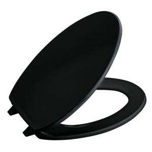 KOHLER Brevia Round Toilet Seat with Q2 Advantage in Black Black K 