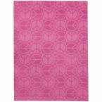    Large Peace Pink 5 ft. x 7 ft. Area Rug  
