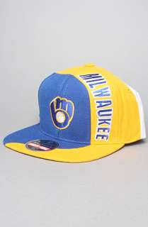 American Needle Hats The Milwaukee Brewers Sidewinder Snapback Hat in 