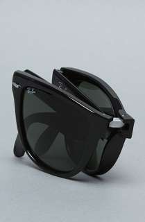 Ray Ban The 54mm Wayfarer Folding Sunglasses in Black  Karmaloop 