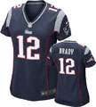 Tom Brady Womens Jersey Home Navy Game Replica #12 Nike New England 