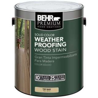 BEHR 1 Gal. Premium Weatherproofing Solid Color Wood Stain Cedar Deep 