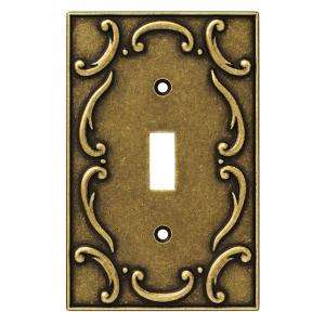  Lace Burnished Antique Brass Wall Plate 126348 