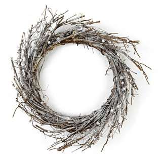 Natural twig wreath with snow bells   GISELA GRAHAM  selfridges