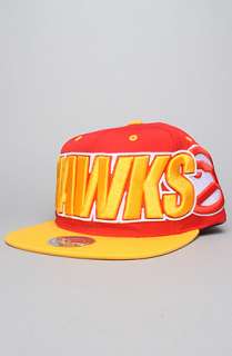 Mitchell & Ness The Wordmark Snapback Hat in Red Yellow  Karmaloop 