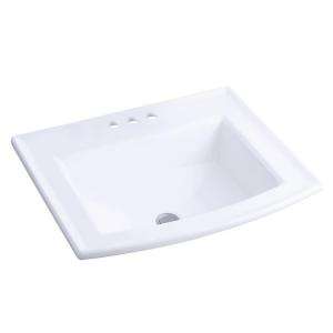 KOHLER Archer Self Rimming Bathroom Sink With 8 In. Centers in White K 