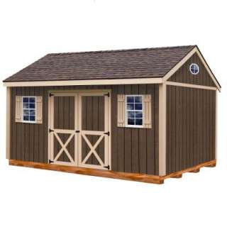 Brookfield 16 ft. x 12 ft. Wood Shed Kit with Floor including 4x4 