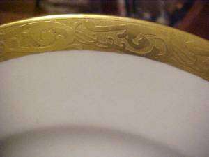 DINNER PLATE w/ GOLD BAND, Hutschenreuther, Selb, Bavaria Germanny; #1 