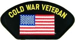 COLD WAR VETERAN MILITARY USA FLAG EMBROIDERED PATCH  