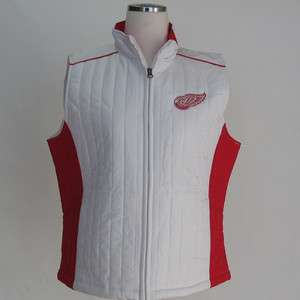 New NHL Detroit Red Wings Quilted Vest sz M,L  