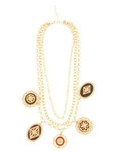 NWT GUESS Marciano Victoria Charm Necklace gold women  