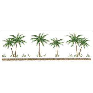 Palm Tree Strip Instant Stencil Wall Applique 83001050 at The Home 