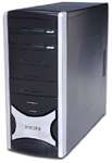 Xion Solaris Black/Green ATX Mid Tower Case with Clear Side, Front USB 