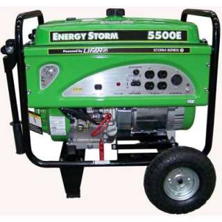   Electric/Recoil Start Portable Generator with Wheel Kit, CA Approved