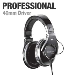 SHURE SRH840 Professional Monitoring Headphones   40mm Driver, 9.8ft 