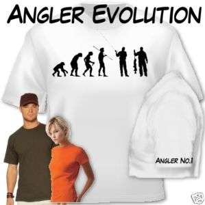 Shirt Angeln Angler Evolution bedruckt Hecht  