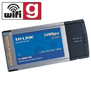TP Link TL WN510G Wireless G Adapter   54Mbps, 802.11g, PCMCIA at 