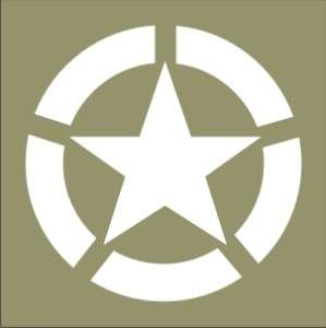 Allied Star Fahrzeug Aufkleber Weiß US Army WH WWII WK2  