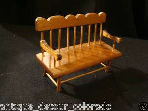VINTAGE SHACKMAN Miniature Furniture   Deacons Bench  