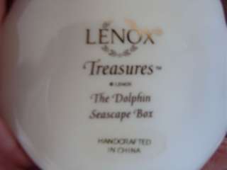 Lenox Gift Box Dolphin Seascape Treasures Cream & Gold  