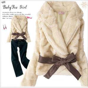 Fashion Women Faux Fur Rabbit Hair Coat Jacket Fluffy Short Outwear 