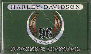1996 HARLEY DAVIDSON MOTORCYCLE OWNERS MANUAL  