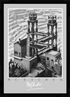 Kunstdruck Poster Maurits Cornelis Escher Wasserfall  