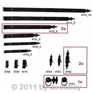 Gartentor Zubehör Ladenbänder Torscharniere Set Riegel  