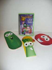 Lot of 3 Veggie Tales BoardBooks & DVD  ~ EUC  