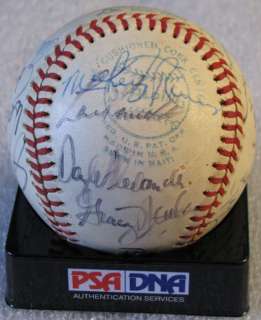 1976 Yankees Signed Baseball PSA DNA Catfish Hunter  